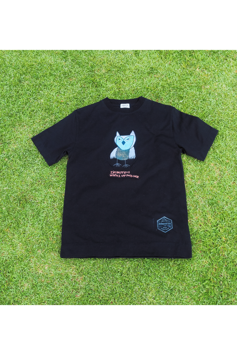 アートTシャツ『フクロウ』_BLACK