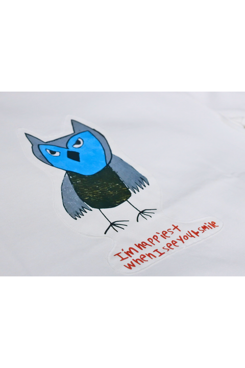 アートTシャツ『フクロウ』_WHITE