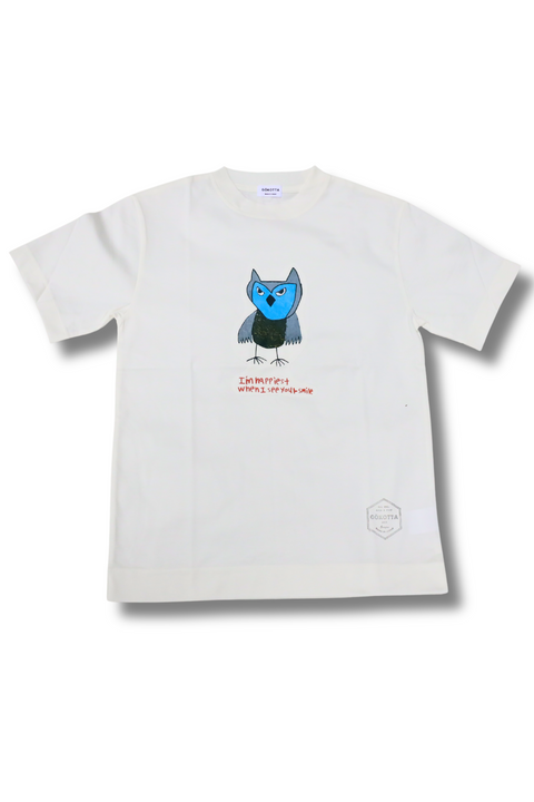 アートTシャツ『フクロウ』_WHITE