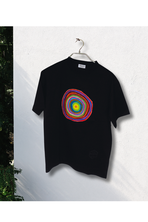 アートTシャツ『まる』_BLACK