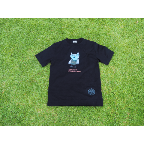 アートTシャツ『フクロウ』＿BLACK