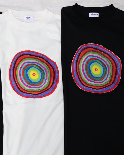 アートTシャツ『まる』の白と黒